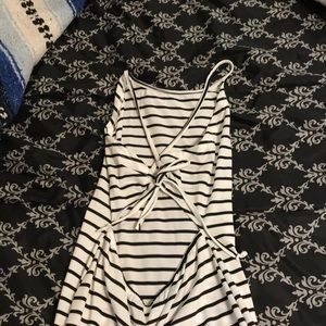 Halter top striped sun bathing dress
